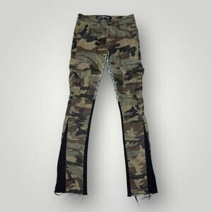 VALABASAS Commander 3.0 Stacked Flare Jean Camo sz 28 L35